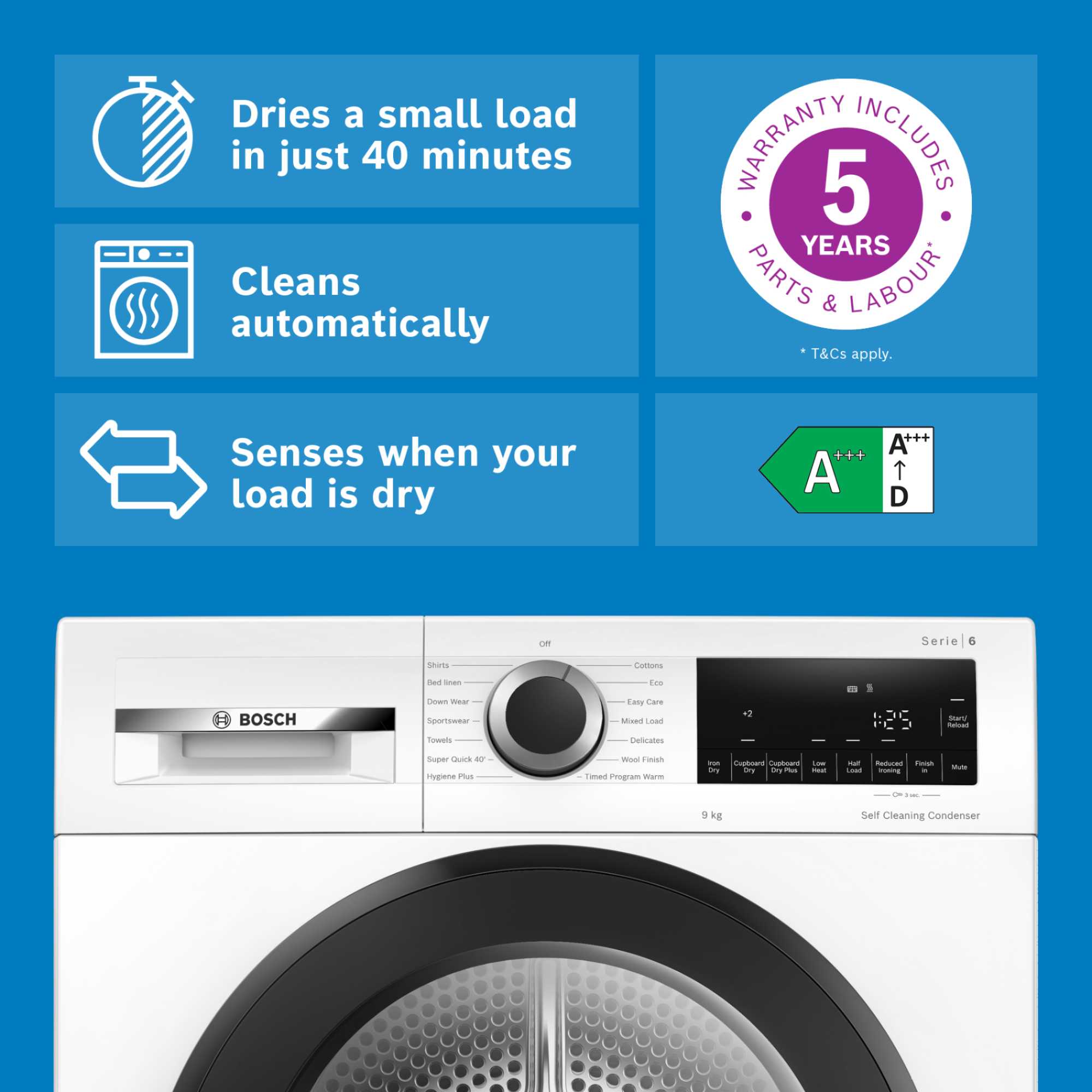 WQG24502GB 9kg Heat Pump Dryer - White